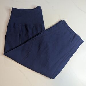 Baleaf Purple High Waisted Capri Leggings Workout Exercise Yoga Pants Size XL